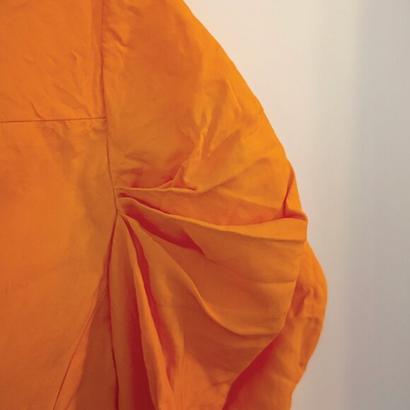 ACNE Orange Puff Sleeve Blouse - Picture 12 of 16
